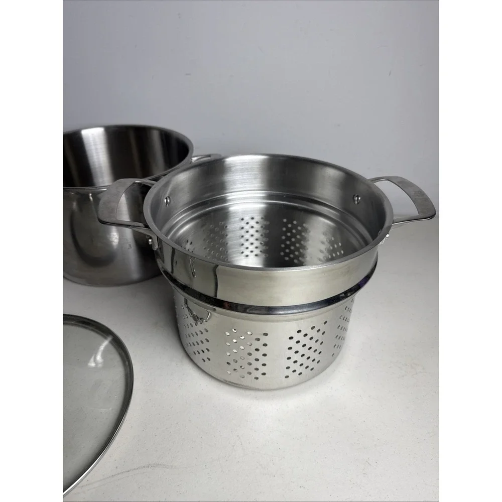 Viking 3 ply Stock Pot Pasta Strainer 8-QT, 7.6L 18/8 Stainless Steel 3 Set